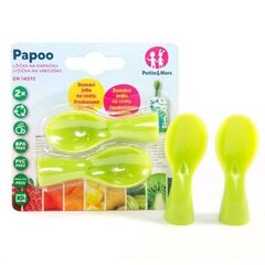Qaşıq\ Papoo screw on spoon  2pcs Green