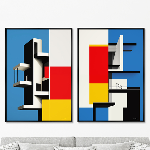 ArtNoMore - Набор из 2-х репродукций картин на холсте Shape, color and light, 2024г.