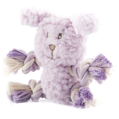 AROMADOG игрушка для собак Собачка с канатами 15 см с пищалкой, сиреневый