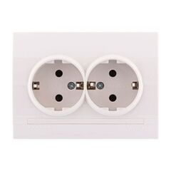 DERIY 702 0202 127 Розетка 2-ая с/з белая