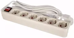 502-0600-0605 Удлинитель с/з на 6 вход. 5м с выкл.