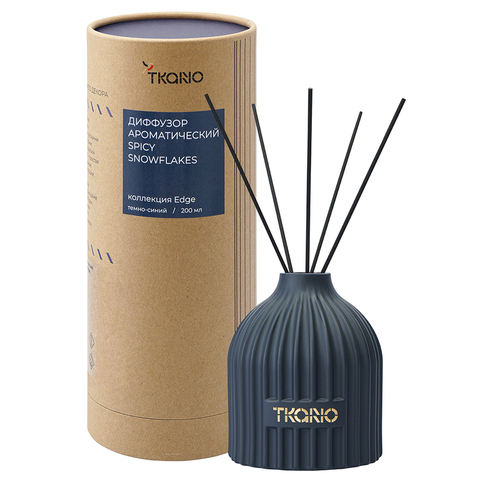 Диффузор ароматический 200мл Tkano Edge Spicy Snowflakes тёмно-синий