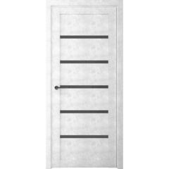 Купить Межкомнатная дверь экошпон Вена бетон светлый стекло графит