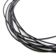 Канитель мягкая, гладкая KAN/MD, 0,5 мм глянец, чёрный