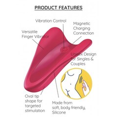 Мини вибратор (вибратор на палец) Satisfyer High Fly красный