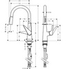 Смеситель для кухни с выдвижным изливом и лейкой Hansgrohe Talis S 72813000