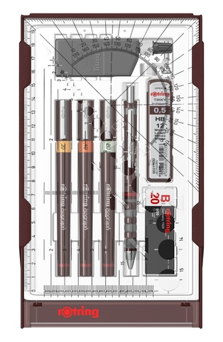 Набор изографов Rotring College Set, 0,20 mm / 0,40 mm / 0,80 mm (S0706970)