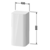 Duravit Happy D.2 Plus Декоративный топ 16x403x364мм, для пенала #HP1260, HP1262, цвет: белый глянцевый HP030002222