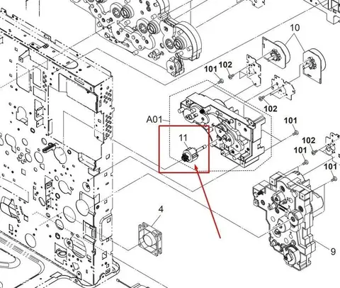 Привод транспорта Kyocera 302K094640 / запасная часть новая, оригинал, тех. упаковка / 302K094640