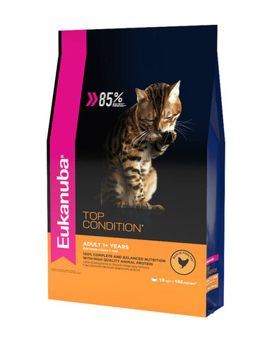 Eukanuba Cat корм с домашней птицей для взрослых кошек 400г