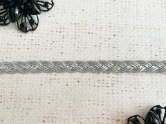 Лента декоративная люрекс косичка, ш. 0,8 см