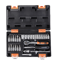 Набор инструментов 1/4 CrV пластиковый кейс 29 предметов Вихрь
