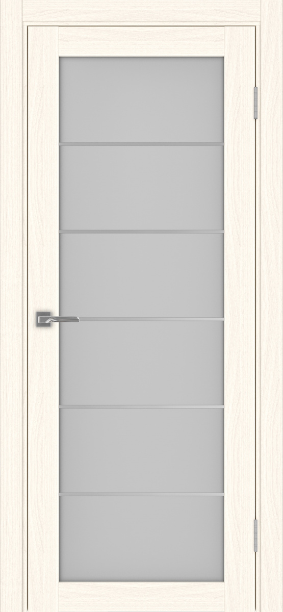 Дверь межкомнатная Оптима Порте Турин 501.2 АСС молдинг SC, цвет светлый ясень, экошпон, стекло мателюкс