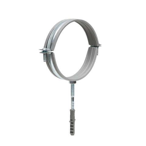 Купить Комплект\Хомут сантехнический со шпилькой 8х80 и дюбелем д\труб 2 (58-64мм) Гайка М8 (серый) недорого со склада в Хабаровске, Якутске, Владивостоке, Южно-Сахалинске, Благовещенске