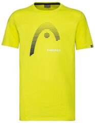 Детская теннисная футболка Head Club Carl T-Shirt JR - yellow