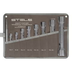 Набор ключей трубчатых торцевых усиленных 9 шт, CrV Stels