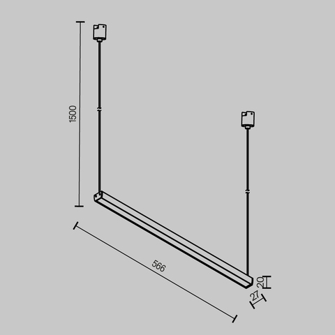 Трековый подвесной светильник Maytoni Basis TR170-1-26W3K-B