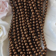 Майорка шоколадная 6 мм, 1 нить, МА087