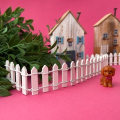 Заборчик декоративный, миниатюра, цвет белый, 7-8 делений, 9*3 см, набор 8 шт