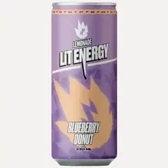LIT ENERGY BLUEBERRY DONUT с витаминами 0,33л. (Лимонад газированный) (Кр.12)
