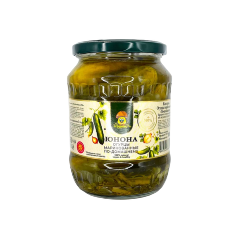 Огурцы Юнона маринованные По-домашнему ст/б 700г, шт