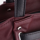 Сумка Саломея 341 гладкий бордо + черный