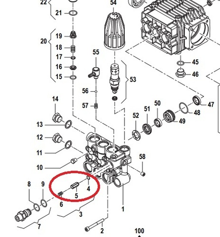 Обратный клапан (пуля) для Comet ZW-K LM-K