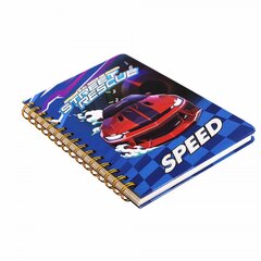 Блокнот 14,5 см * 21 см, гребень, Alingar, ламинация, конгрев, эффект 3D, клетка, 80 л., &quot;Гонки&quot;