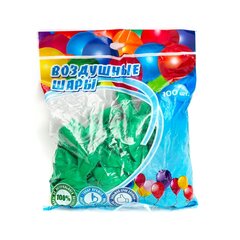 
          Шар воздушный пастель Alingar, №10, зеленый, 100шт/уп, пакет с европодвесом