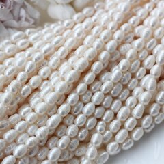 Жемчуг натуральный речной, рис, 8,5-11,3 мм, 1 нить, Ж026