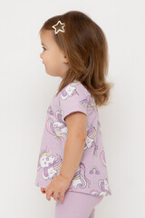 фуфайка  для девочки  КР 302686/ледяная орхидея,единороги к537