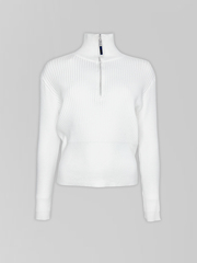 Свитер Xiyue 8622 однотонный с высоким горлом на молнии