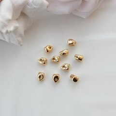 Бусина разделитель (спейсер) фриформ, 6*5 мм, позолота, 10 штук. Р075