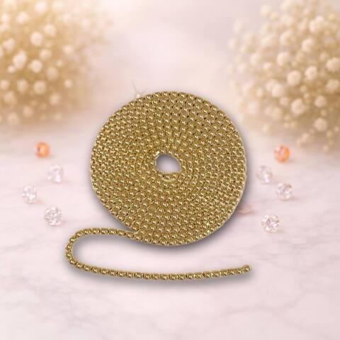 стразовая лента серебро-жемчуг 2мм , (1м)