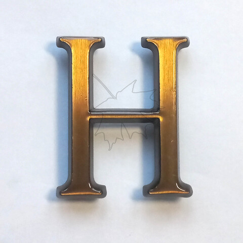Бронзовая буква Н на памятник высотой 5см, Caggiati