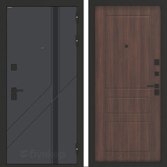 Входная металлическая дверь Бункер БН-12 Веллюто верде ФЛ-116 Орех бренди