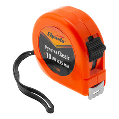 Рулетка Classic,10 м х 25 мм,пластиковый корпус Sparta, 31305