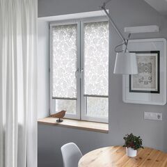 Рулонная штора Роза, 170хполотн 43 см, шир.крепл. 47 см, бел, СРШ-01М-276