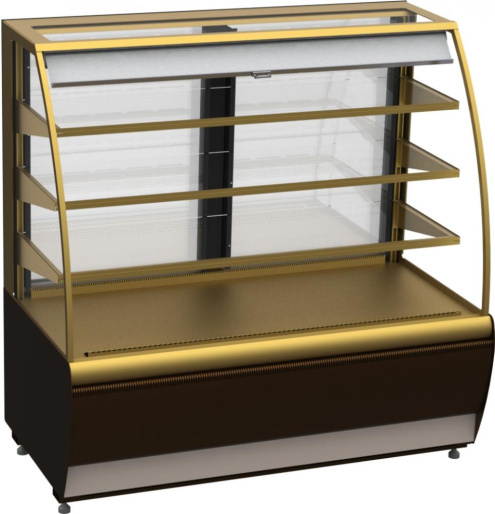 Витрина кондитерская POLUS K70 VM 1,3-2 STANDARD 0102-0109 (ВХСв-1,3д Сarboma (открытая))