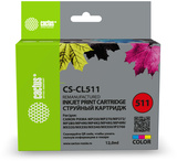 Картридж струйный Cactus CS-CL511 CL-511 многоцветный (12мл) для Canon MP240, MP250, MP260, MP270, MP480, MP490