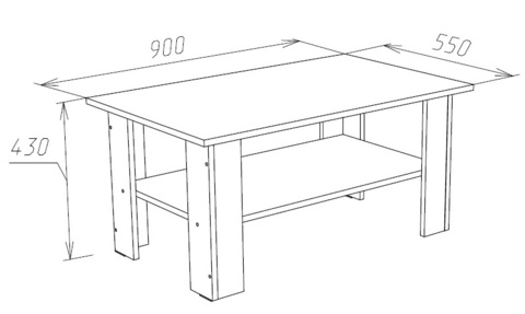 Журнальный стол Лофт 900