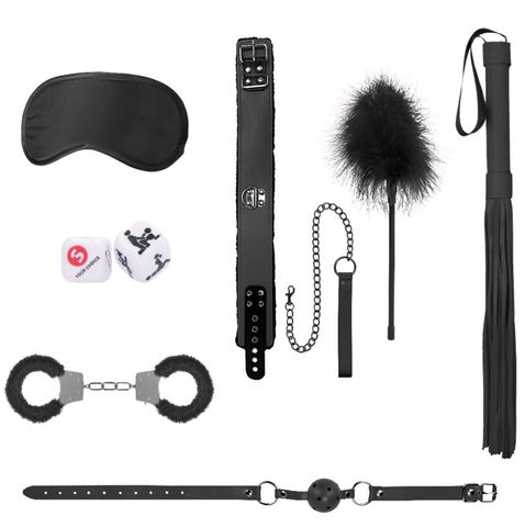 Черный игровой набор Introductory Bondage Kit №6 - Shots Media BV Ouch! OU369BLK