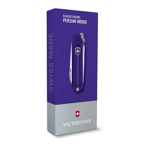 Нож-брелок Victorinox Classic SD Transparent Colors, Persian Indigo (0.6223.T29G)