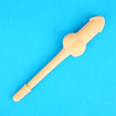 Ручка прикол шариковая синяя паста пластик «Антистресс 18+»