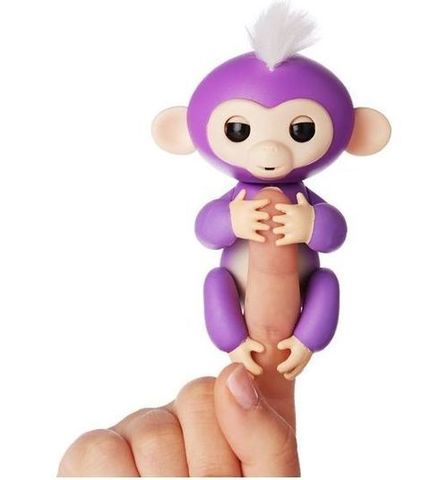 Интерактивная обезьянка Fingerlings Мия фиолетовая