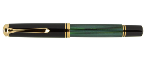 Ручка перьевая Pelikan Souverän® M 1000 Black & Green GT, EF (987578)