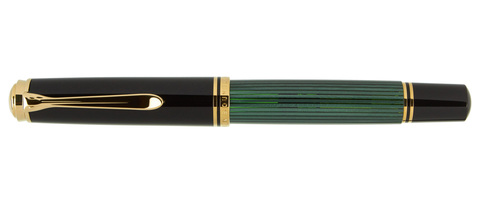 Ручка перьевая Pelikan Souverän® M1000 Black & Green GT, EF (987578)