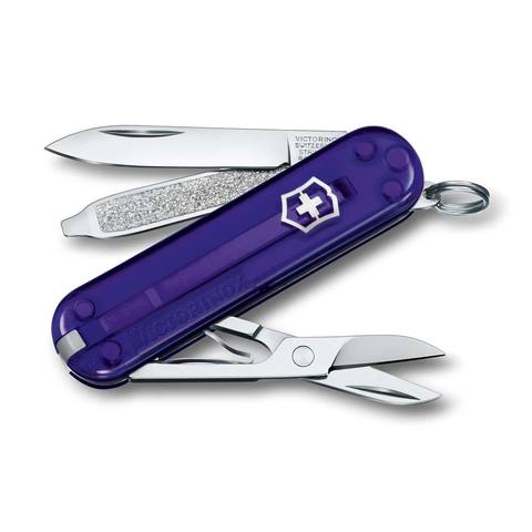 Нож-брелок Victorinox Classic SD Transparent Colors, Persian Indigo (0.6223.T29G)