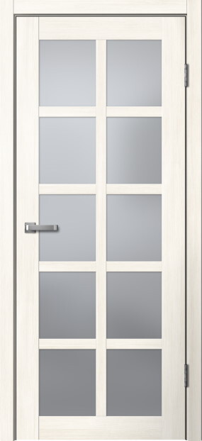 Дверь межкомнатная Ла Стелла 271, цвет белый ясень, экошпон, стекло матовое