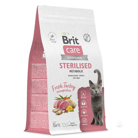 Корм Brit Care Sterilised Metabolic с индейкой 